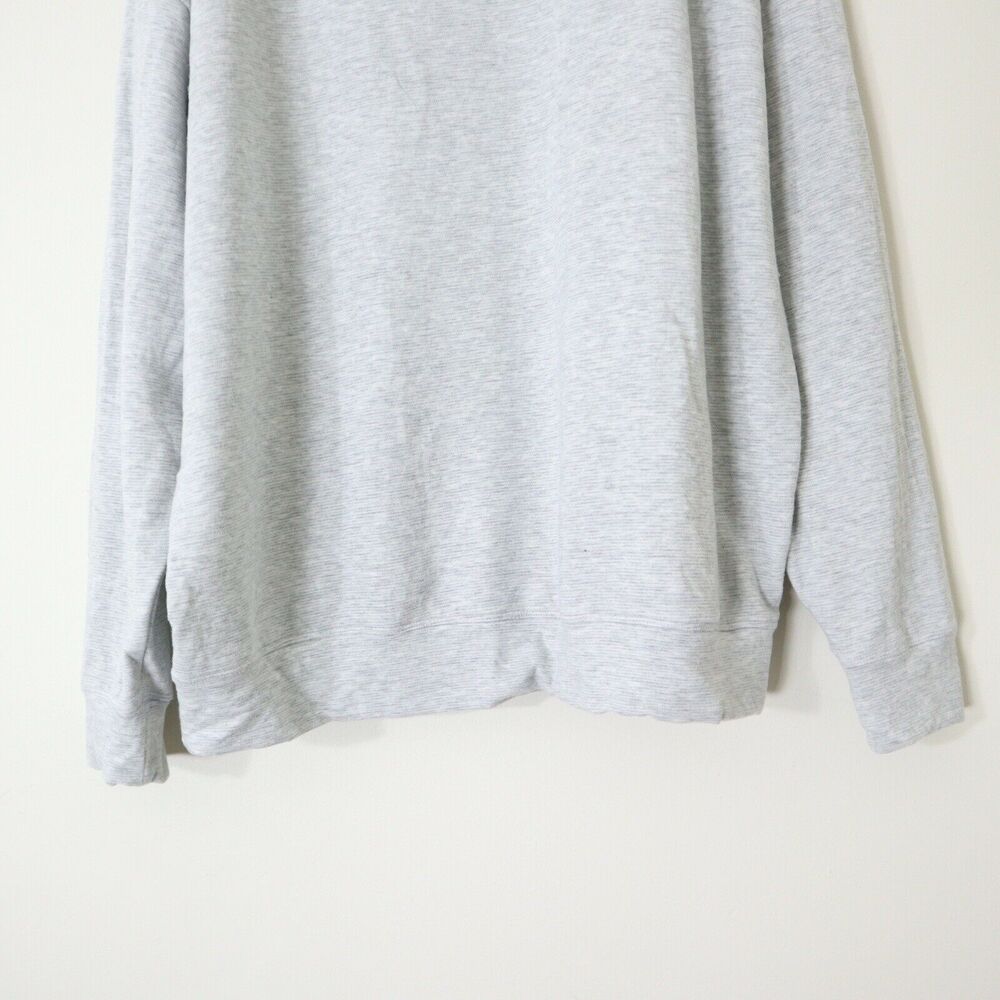 Athleta Size PM Studio to Street Sweatshirt Micro Stripe Heathered Gray - Picture 11 of 11
